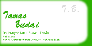 tamas budai business card